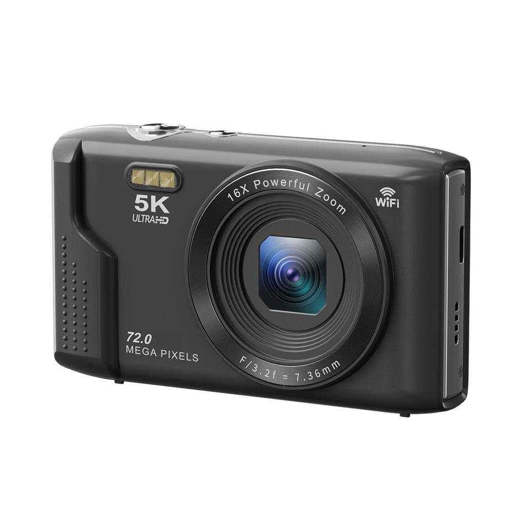 Digital Camera WiFi 5K 16X Zoom Digital Photography Camera 72MP 2.8inch LCD Screen Video Recorder Auto Focus Vlogging Camera