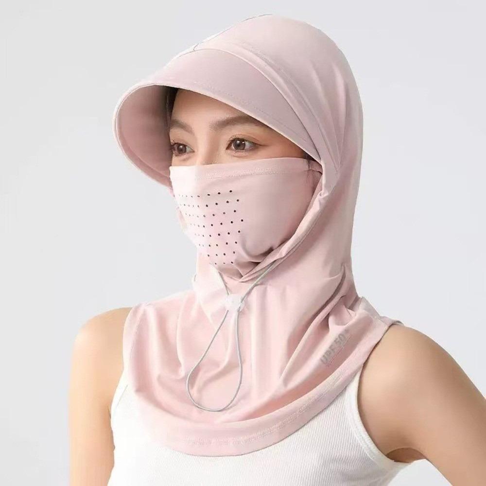 Adjustable Cycling Sun Protection Mask Ice Silk Sunscreen Full Face Cover Balaclava Hat  Outdoor