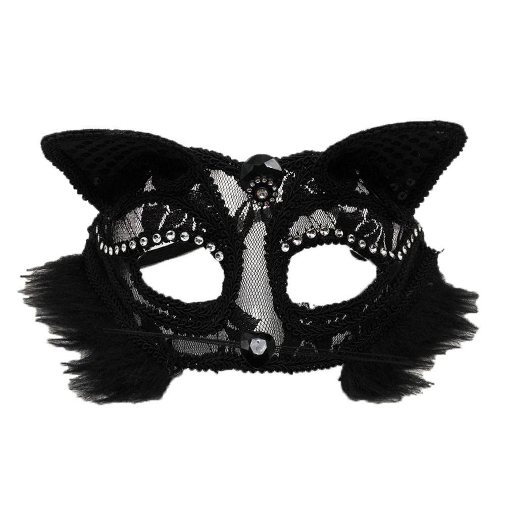 Costume Halloween Supply Animal Party Supplies Lace Masquerade Venice Mask Cat Face Masks