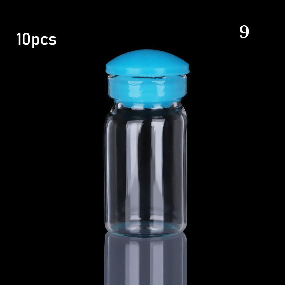 5/10pcs Small Drift Bottle Glass Jars Decoration DIY Containers Mini Message Vials Ornament Cork Stopper Rainbow Wishing Bottle