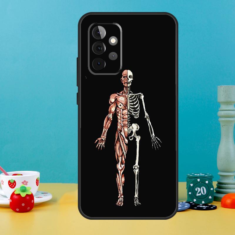 Креативный чехол-скелет для Samsung Galaxy A25 A54 A34 A14 A52 A32 A12 A13 A33 A53 A15 A16 A36 A56 A26 A05 A35 A55
