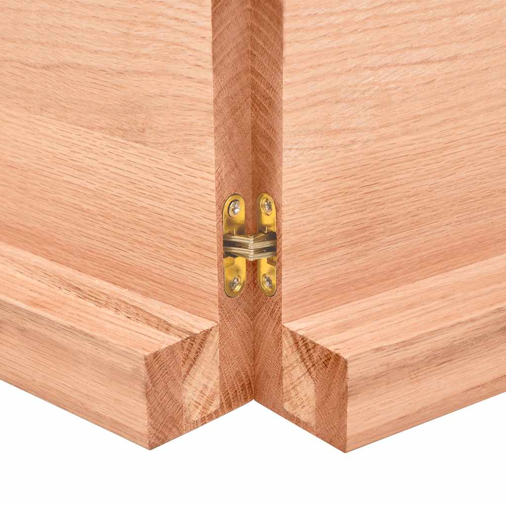 Light Brown Table Top 120 x 50 x (2 6) cm Solid Oak Wood Treated
