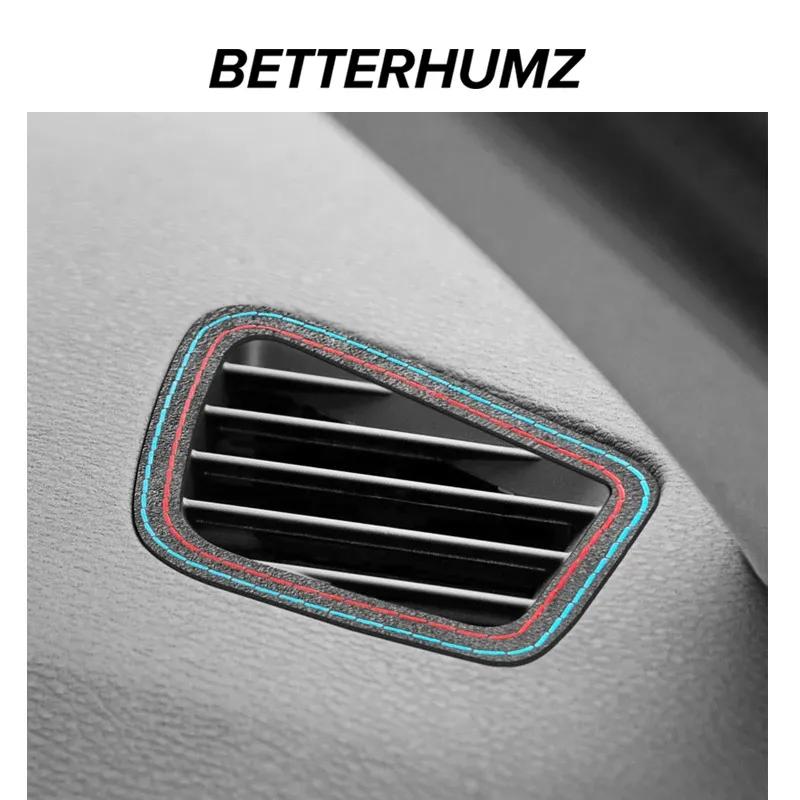 Betterhumz for BMW X3 F25 X4 F26 Car Interior Dashboard trument Air Vent Outlet Trim Sticker Made of Alcantara Accessories