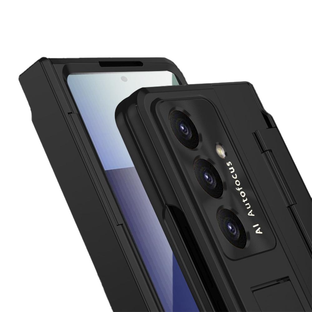 Samsung Galaxy Z Fold7 5G Stand Case with Hinge Protection, Glass and Stylus - Black