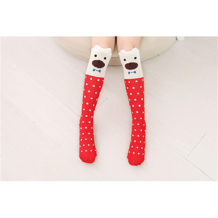 Носки Four Seasons Wearable New Children's Mid Socks, Детские носки, Длинные носки для девочек, Прямые носки с рисунком, Хлопковые носки