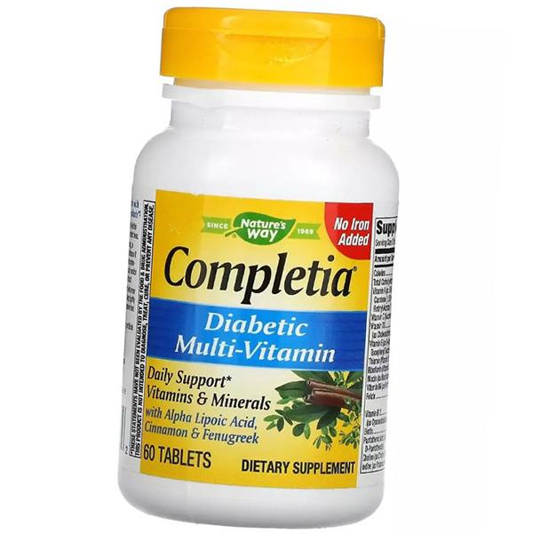 Комплекс мультивитаминов для диабетиков, Diabetic Multi-Vitamin Iron Free, Nature's Way  90таб (36344095)