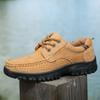Новые мужские туфли Four Seasons Daily Outdoor Casual Shoes First Layer Cowhide Leather Leather Non-Slip Work Shoes
