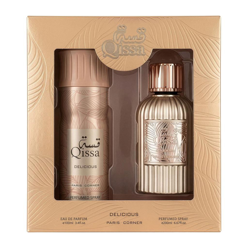 Paris Corner Qissa Delicious Eau de Parfum 100ml + Deodorant Spray 200ml