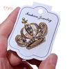 Diamonding Jewelry Crown Shape Crystal Stone Faux Pearl Lapel Brooch Pin Suit Collar Badge