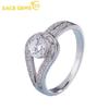 Classic Copper Alloy Zircon Ring Ladies Jewelry Wedding Promise Party Gift