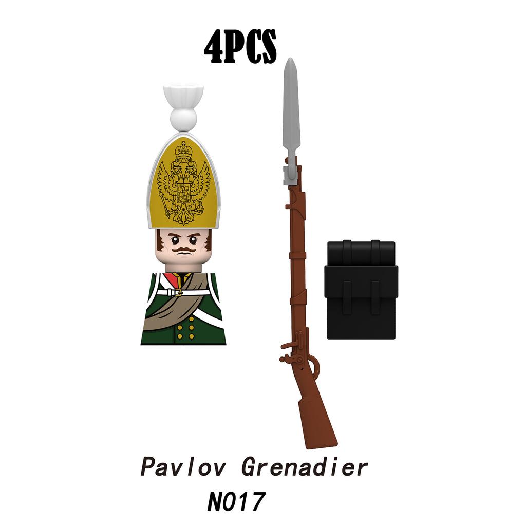 Военные Наполеоновские войны Солдаты Строительные блоки WW2 Русско-британская армия Фигурки Гвардия Пехота Оружие MOC Кирпичи Мальчик Игрушка