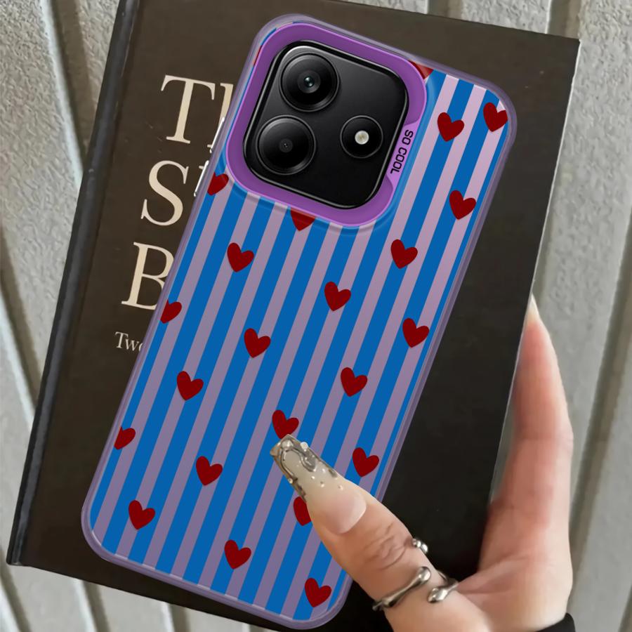 Задняя крышка-чехол для телефона для Xiaomi Redmi Note 14 11 12 Pro 12s Note 13 Pro Plus 11s Полоска Сердце