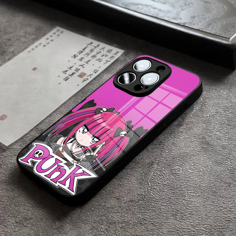 M-Menhera Chan Комикс Чехол для телефона Для iPhone 16 Pro Max 15 Plus 14 Pro 12 11 13 Mini X XR XS Max 8 7 Plus SE Стеклянная крышка