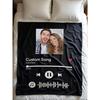 1PC of Customized Personalized Blanket Favourite Song DIY Flannel Blanket  Customized Photos Soft and Warm Gift Blankets