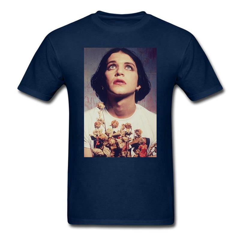 Placebo Brian Molko With Flowers Black For Fashion D Summer Tee Shirts Women