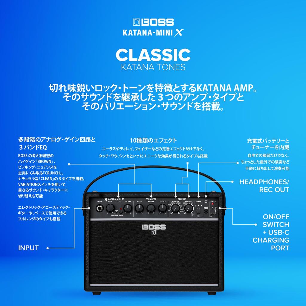 BOSS X Компактный гитарный усилитель KATANA AMP MINI X KTN-MINI