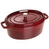 Staub Кокот Овальный Гранатово-красный Кастрюля из литого чугуна с эмалью с двумя ручками Совместима с индукционными плитами Японский La Cocotte Круглый "Pico 31см" [Авторизованный продукт] 40509-366