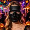 Halloween Mask for Hip Hop Dance Performance, Durable Hard Plastic Ghost Simple Design Face Cosplay, Breathable Unisex Prop Stage Shows