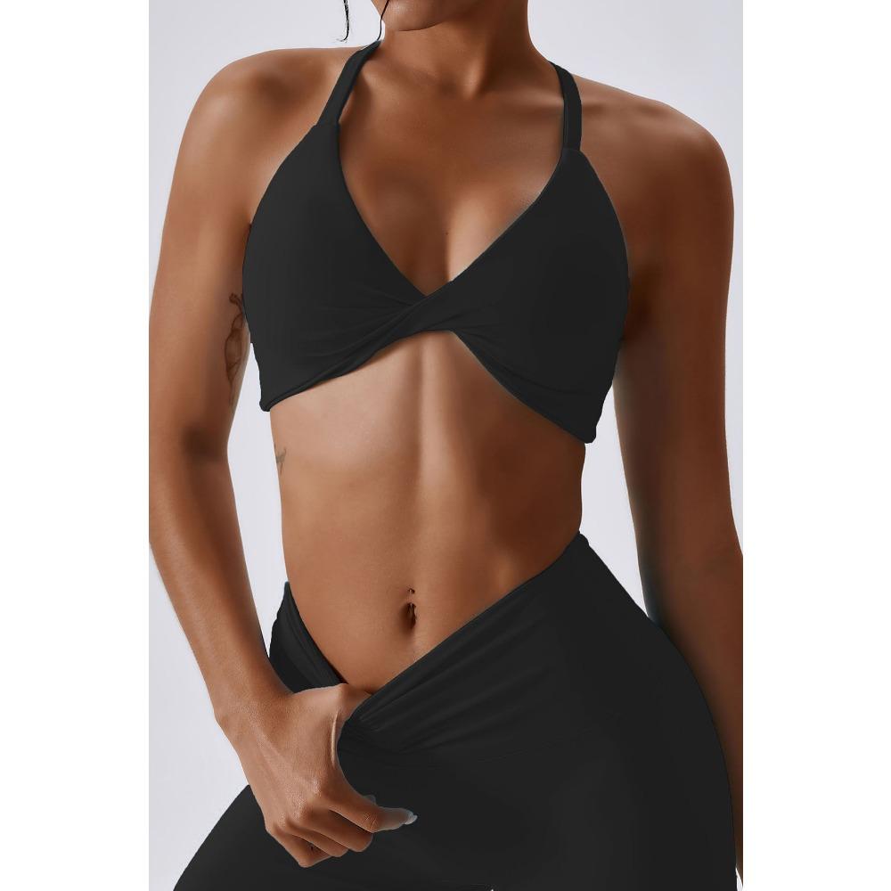 CHARMLEAKS Женский спортивный бюстгальтер с крестообразной спинкой, мягкий спортивный жилет с низкой ударной нагрузкой, бюстгальтер для занятий йогой