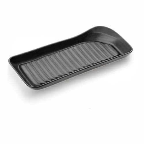 Kanese Minoyaki Heat-Resistant Whole Fish Grill Plate (1 Plate), Black, Approx. 10.0cm Deep x 28.0cm Wide x 4.0cm High, Product Number: 20116154
