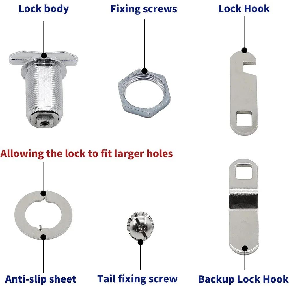 Drawer Cabinet Lock Thumb Turn Cam Lock Mail Box Locker Cupboard Keyless Tongue Lock Camper RV Compartment Furniture Hardware