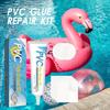 PVC Glue Repair Kit for Swimming Rings, Air Mattresses & Tents - Waterproof Transparent Adhesive with White Patches,Quick Fix for Leaks & Cracks
