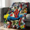 Retro Comic Spider-Man Flannel Blanket Soft Warm Fluffy Lightweight Throw Sofa Couch Bed Cover Nap Shawl Teens Man Cave Decor