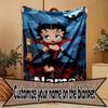 Custom Name Personalized Betty Boop Print Blanket, Home Decor, Bedroom, Sofa, Camping, Couch, Gifts for Birthday Christmas