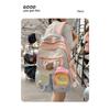 Backpack Female Korean Version of Dopamine Transparent Color Matching High Capacity Schoolbag for Junior and Senior High School Students