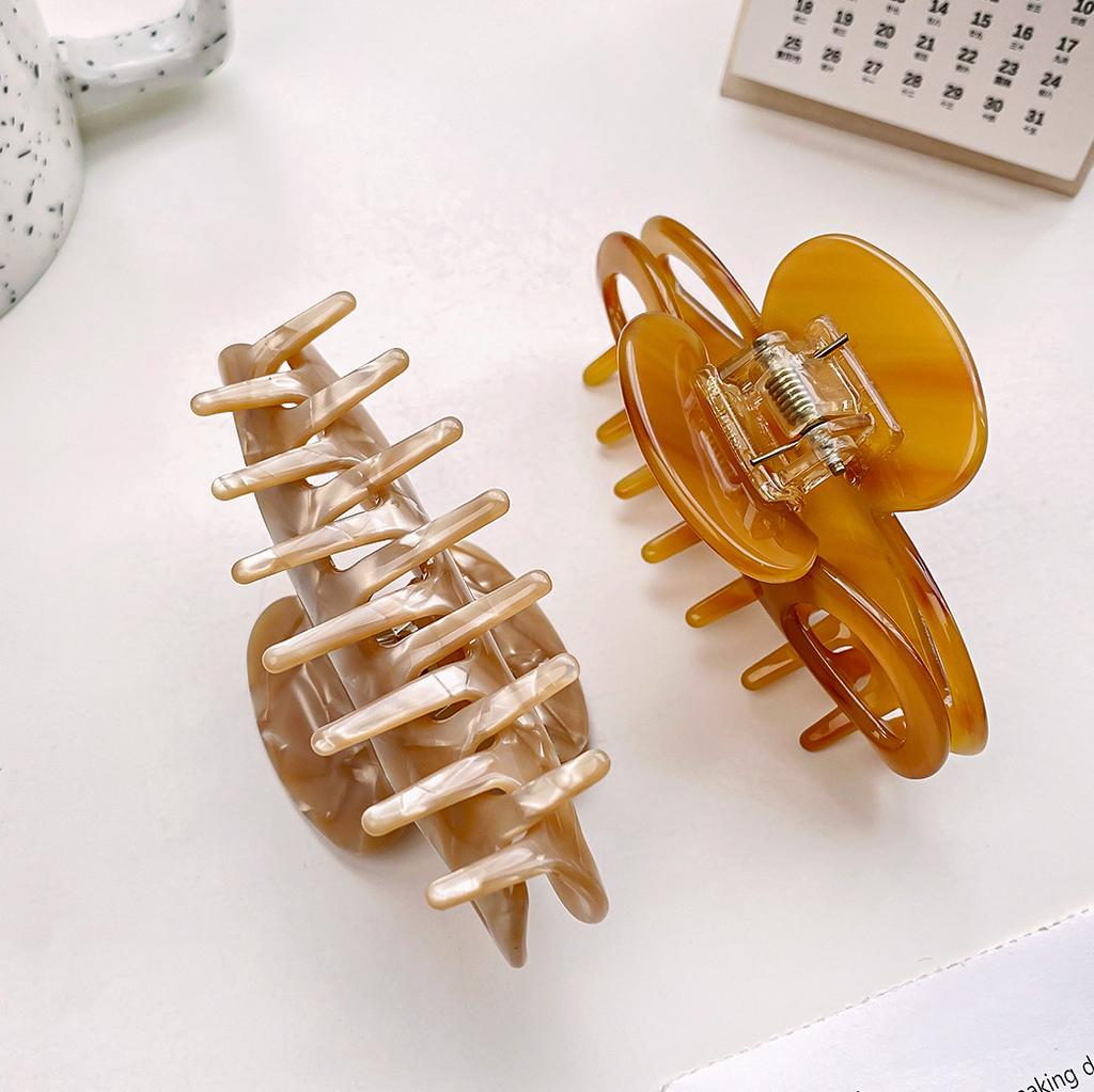 Полый зажим-краб, модная заколка для волос с леопардовым принтом, заколка для волос на затылок, заколка для скрученных волос, заколка-акула