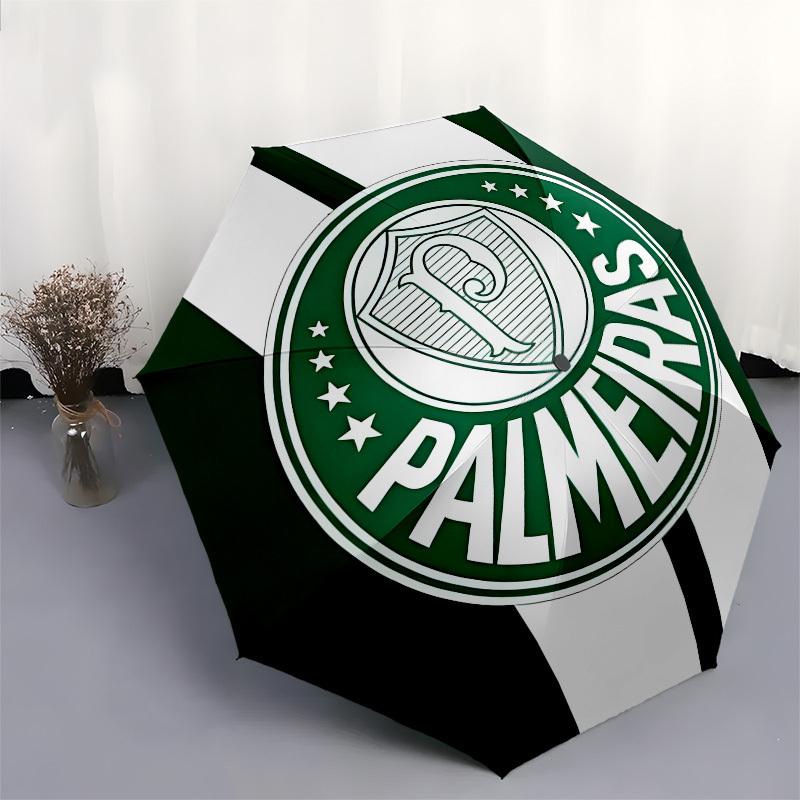 Palmeiras, Badge Automatic Opening and Closing, 8 rib Structure Portable Umbrella, Suitable for Men and Women in All Seasons Perfect Gift f