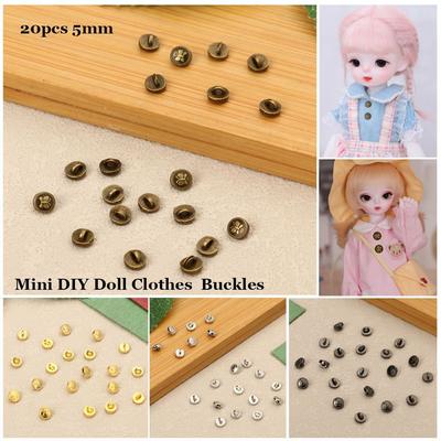 Dollhoues Миниатюрные поделки Металлические пряжки DIY Кукольная одежда Мини-пальто Пуговицы Одежда Швейная пряжка