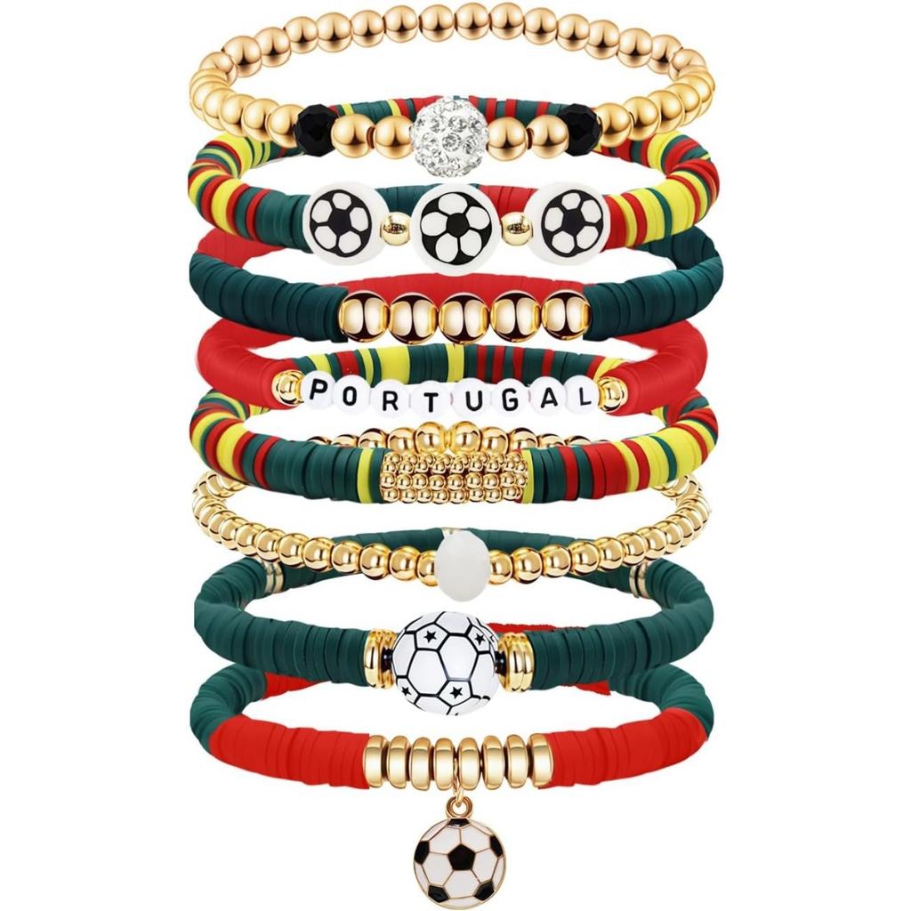 2026 FIFA World Cup Soccer Bracelet Set Football Pendant Charms Sports Game Accessories