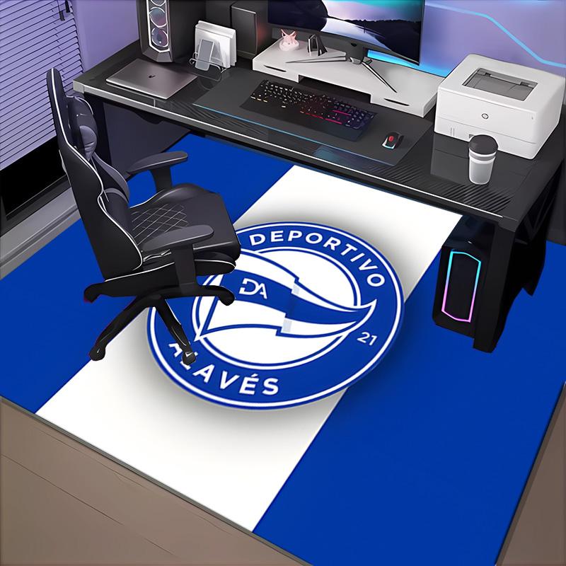 1PC Deportivo Alaves Crest Rug Game Carpet, Floor Mat for Bedroom Living Room Entryway Rug, Home Decor Idea Gift for Christmas birthday