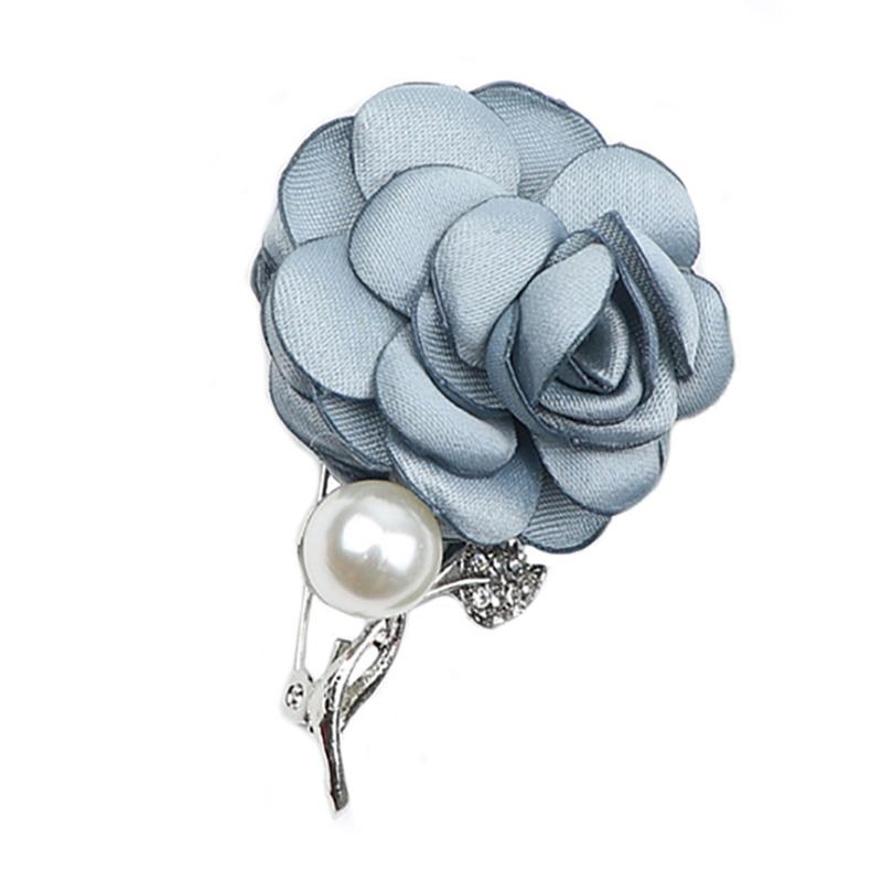 Vintage Sweet Rhinestone Floral Brooches Rose Breastpin Men Suit Shawl Lapel Pins Groom Wedding Dinner Brooch Accessory Gift