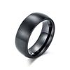 8mm Titanium Steel Wedding Band Blue Color Brushed Matte Finish Comfort Fit Ring Tarnish Proof Anniversary Gift for Him