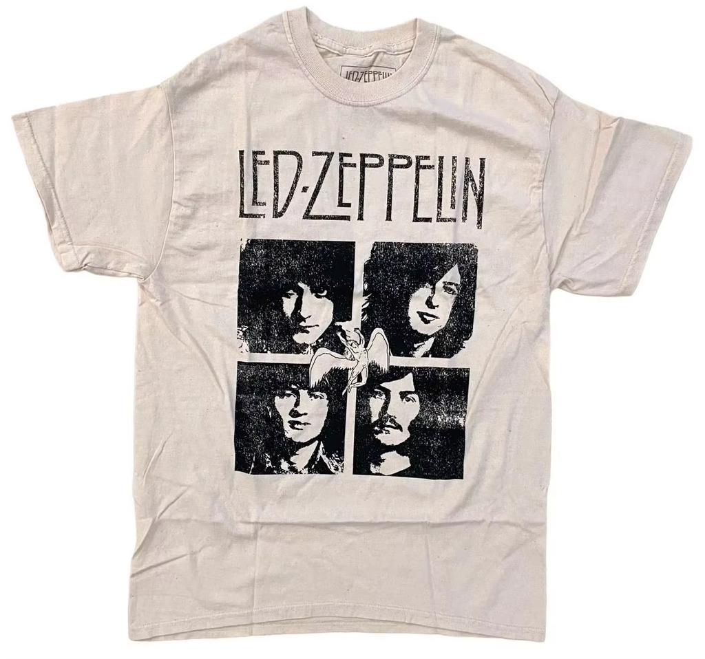2026 Led Zeppelin Graphic Cotton Unisexs Short Sleeve Unisex Oversized Selling Popular Daily Street Style V Y2K