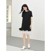 Jiuzi Anna Kou Lace Patchwork Round Neck Pullover H-Shaped Dress