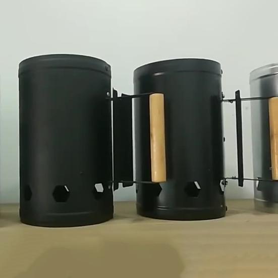 Стартер для розжига угля Сверхбольшая вместимость Маленькие стартеры с деревянной ручкой для угольного гриля и барбекю