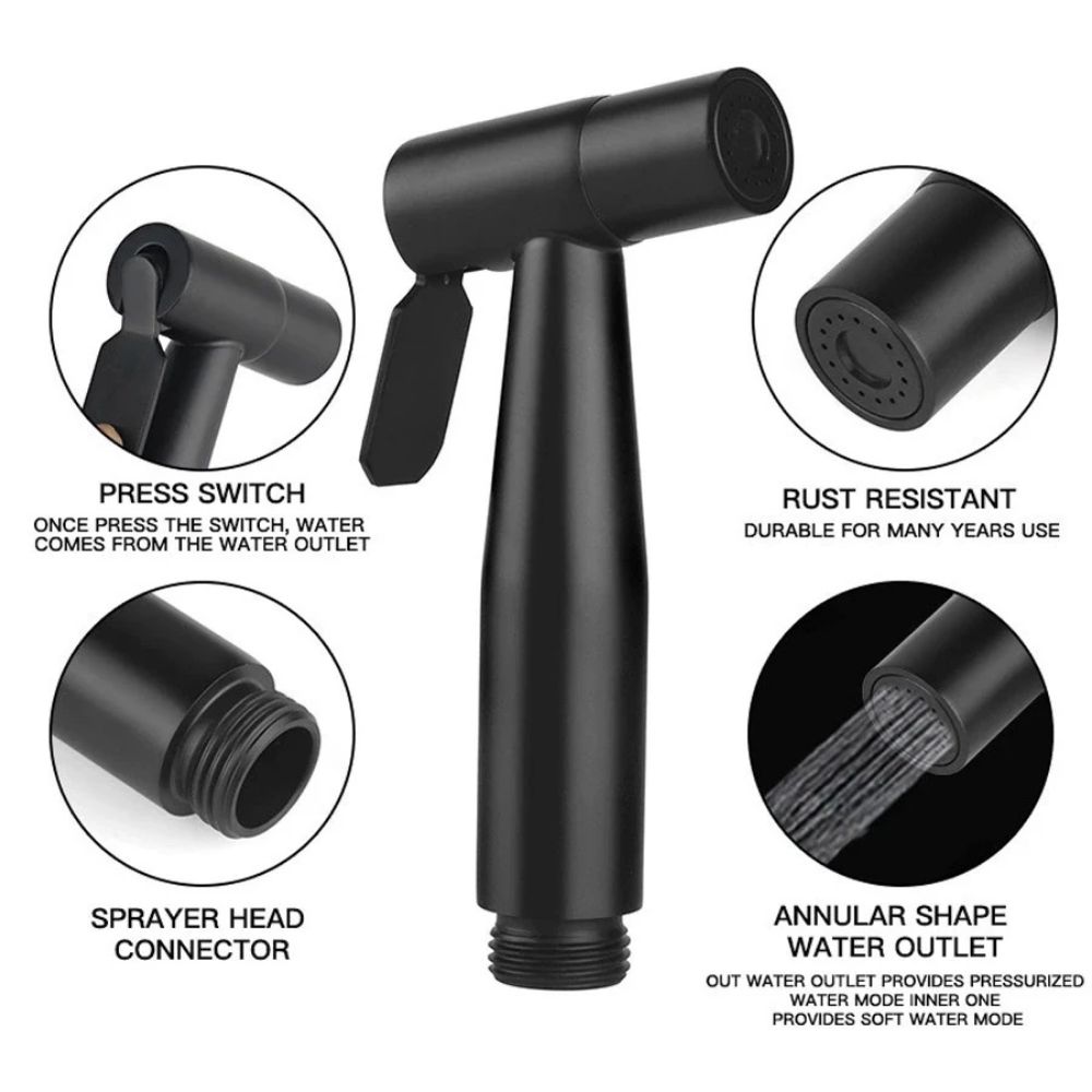 1 in 2 Out Two Way Handheld Shower Hand G1/2 Interface Shower Set Bathroom Showerhead Set Home