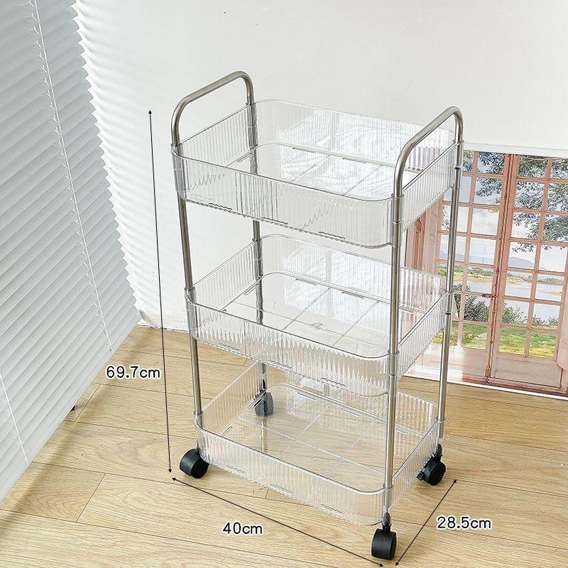 Тележка на колесиках для ванной комнаты, органайзер для хранения, передвижной стеллаж, органайзер, тележка для хранения косметики для офисной кухни