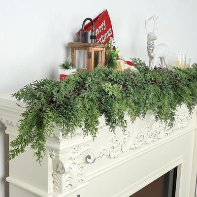 5,9 футов рождественская гирлянда искусственный венок реалистичный идеальный подарок рождественское украшение подвесное украшение