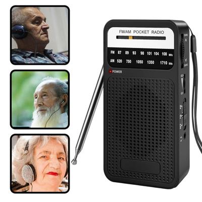 Портативное AM/FM-радио с динамиком, чистым стереозвуком, портативное радио на батарейках с разъемом для наушников 3,5 мм