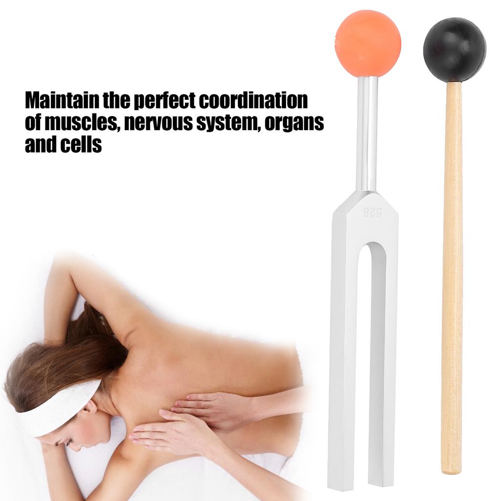 528 Гц камертон из алюминиевого сплава, звуковая лечебная терапия, камертон с молотком