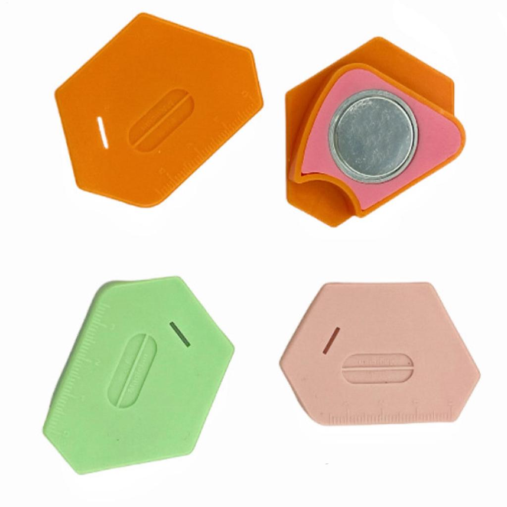 Magnetic Seam Guide for Sewing Machine, Polygonal Multifucntional Seam Guide Hemmer Guide with Scale, Universal Sewing Accessory