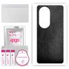 apgo Protective Skin Sticker for the Back Compatible with Huawei P50, Wrap Film, Foil, Vinyl - Pattern Black Leather