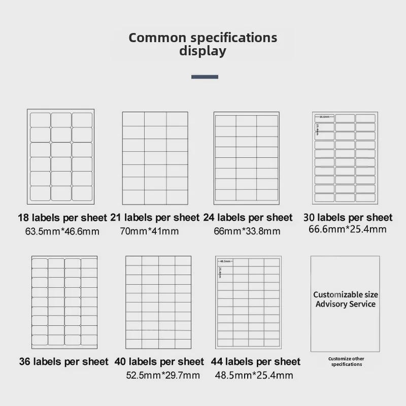 A4 Self-Adhesive Printable Labels for Laser & Inkjet Printers