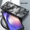 (Comes with wrist strap)IBMRS for Samsung Galaxy A55 5G Case,Camouflage Hard Back Soft edgesTransparent PC+TPC Shockproof  Protective Cover Phone Case