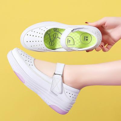 Новые удобные плоские дышащие туфли медсестры на мягкой подошве противоскользящие и универсальные для женщин