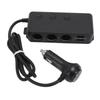 Адаптер-разветвитель прикуривателя автомобиля, 3 гнезда, 3 USB QC3.0, многофункциональный, выход питания DC